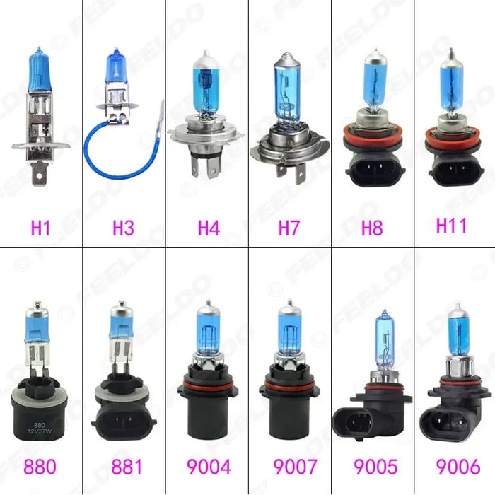 12V Halogen Bulbs Car Headlight Lamp White Auto HeadLamp - FairTools 12V Halogen Bulbs Car Headlight Lamp White Auto HeadLamp