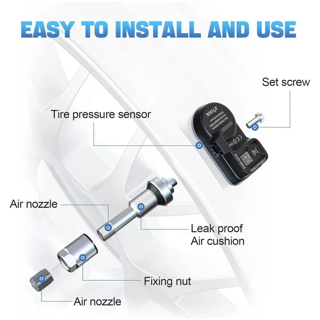 XTOOL TS100 Pro Programmable Universal Tire Pressure Sensor - FairTools
