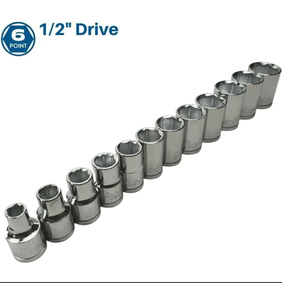 Blue Point 1/2 Drive Short Sockets 3/8-1-1/4 - FairTools Blue Point 1/2 Drive Short Sockets 3/8-1-1/4