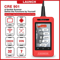 Launch CRE901 Car Scan Tool Creader Elite Full System Diagnostic OBD2 Scanner - FairTools