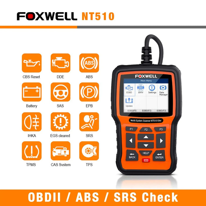 Foxwell NT510 Elite&nbsp;Full System OBD1/OBD2 Diagnostic Car Scanner Tool nz