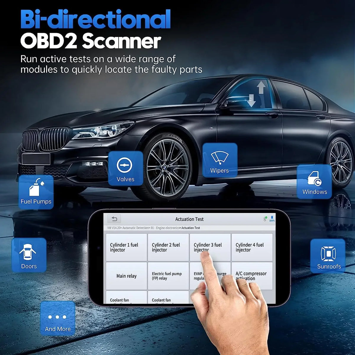 XTOOL Anyscan A30M Wireless BT OBD2 Scanner for Android & iPhone - FairTools