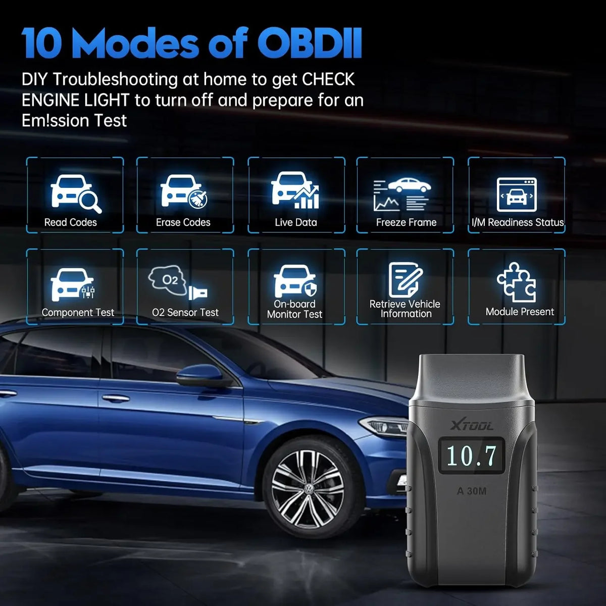 XTOOL Anyscan A30M Wireless BT OBD2 Scanner for Android & iPhone - FairTools