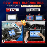 XTOOL D7W Smart Diagnostic Tool, Key Coding, OdometerCorrection, 3-Year Free Update - Free of Autel MaxiVideo MV105S Digital Inspection Camera - FairTools