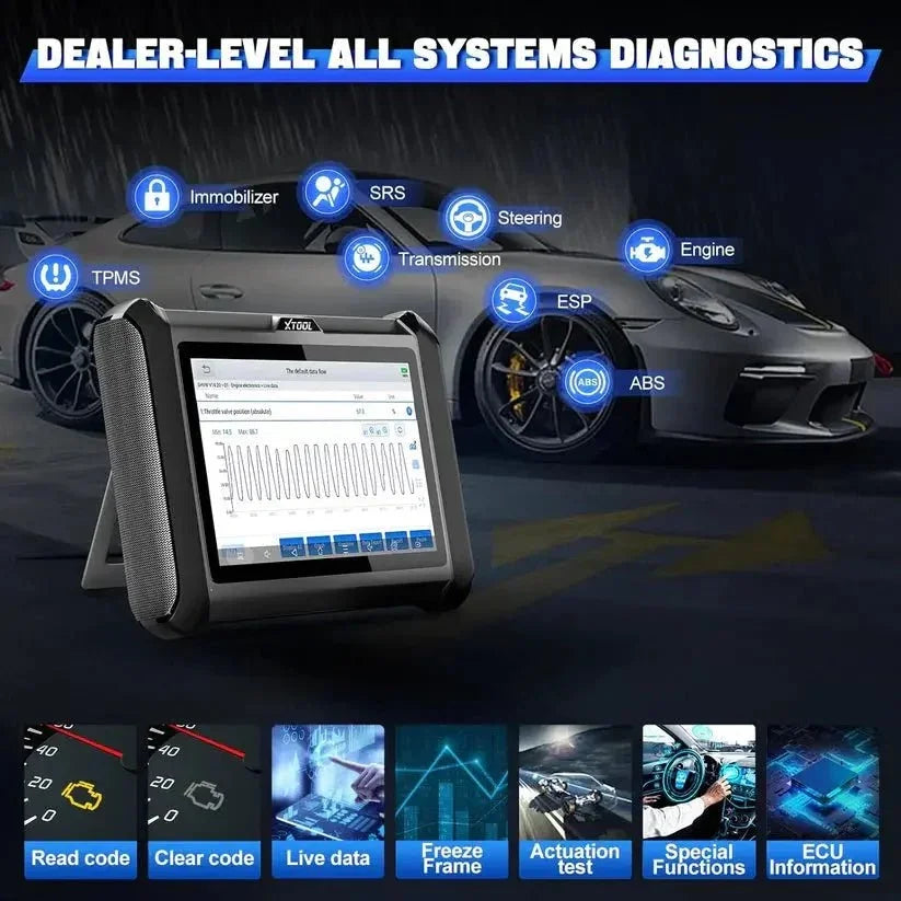 XTOOL D7W Smart Diagnostic Tool, Key Coding, OdometerCorrection, 3-Year Free Update - Free of Autel MaxiVideo MV105S Digital Inspection Camera - FairTools