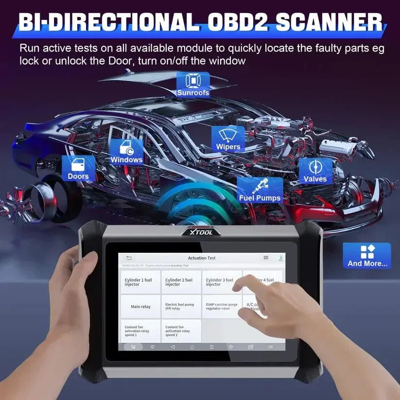 XTOOL D7W Smart Diagnostic Tool, Key Coding, OdometerCorrection, 3-Year Free Update - Free of Autel MaxiVideo MV105S Digital Inspection Camera - FairTools