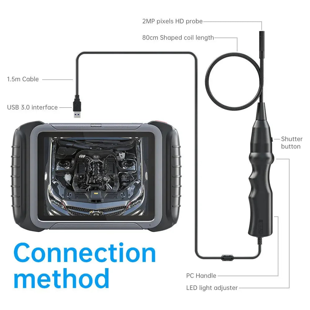 XTOOL XV100 HD Flexible Snake Inspection Videoscope Connect With XTOOL Tablet USB 3.0 - FairTools