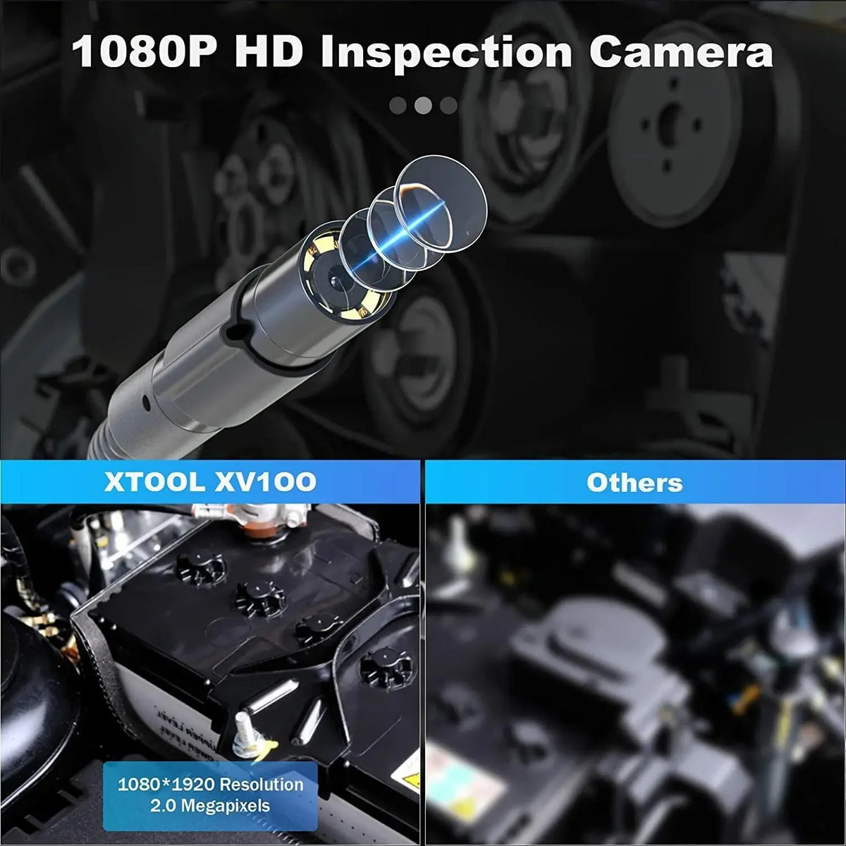 XTOOL XV100 HD Flexible Snake Inspection Videoscope Connect With XTOOL Tablet USB 3.0 - FairTools