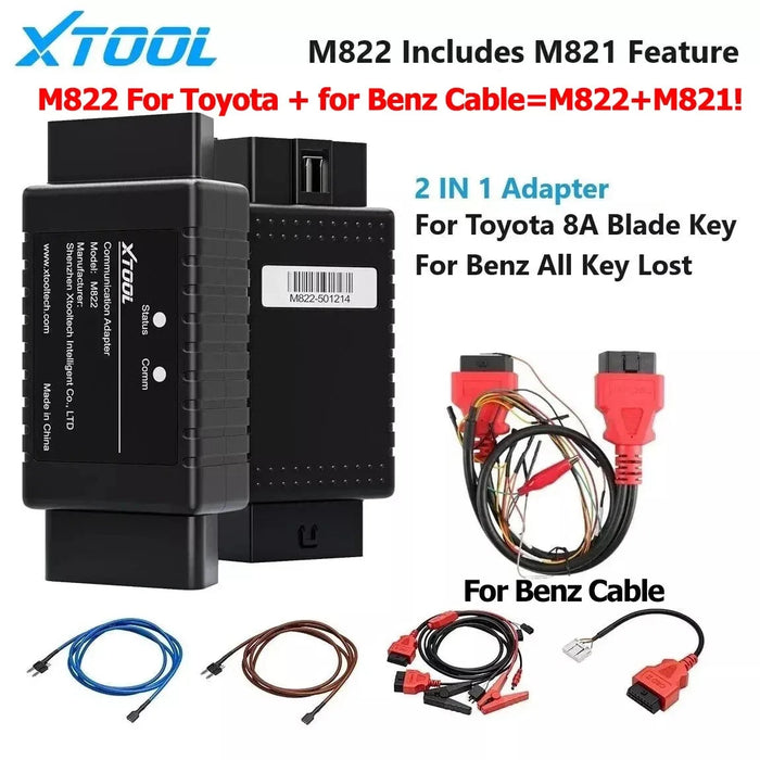 XTOOL M822 Key Programmer Fit For Toyota/Mercedes All Lost For D7W D8W X100PADS Xtool
